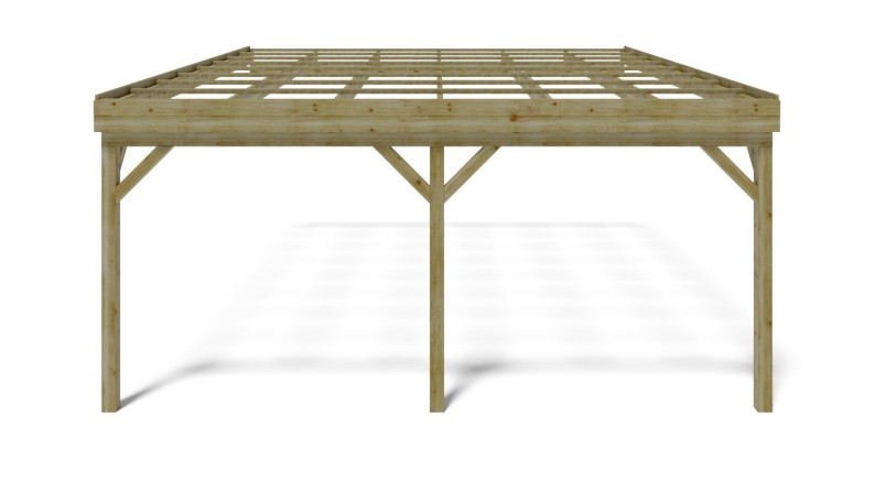 Cochera 5.8x5.06 m - 29 m2 - apoyado contra 