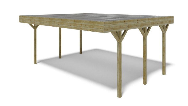 Cochera 6.06x5.03 m - 30 m2 - cobertura de PVC 