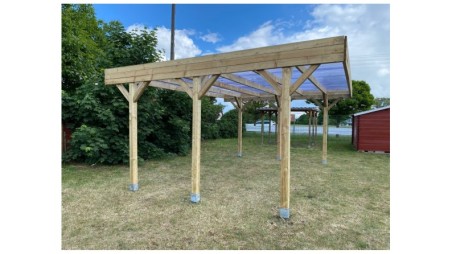 Cochera 6.06x5.03 m - 30 m2 - cobertura de PVC 