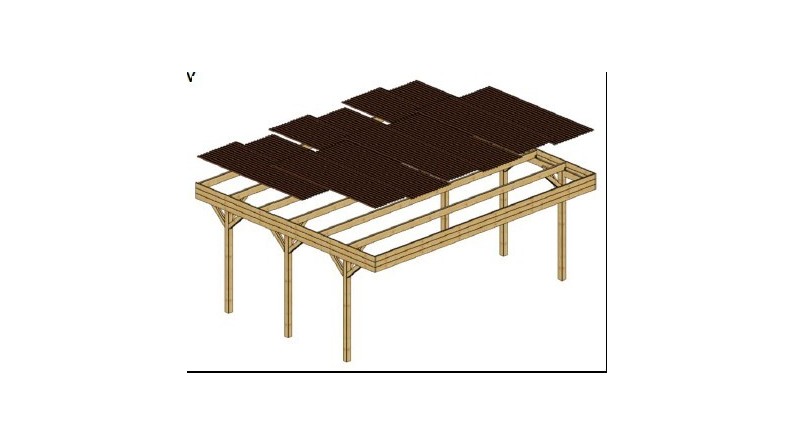 Cochera 6.06x5.03 m - 30 m2 - cobertura de PVC 