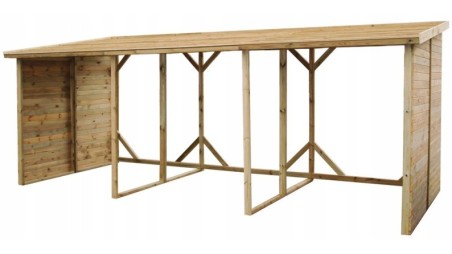 Leñero 20 m3 - 5.2x2 m - H.2.06 m - Impregnado