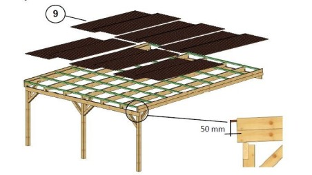 Cochera 5.8x5.06 m - 29 m2 - cobertura de PVC 