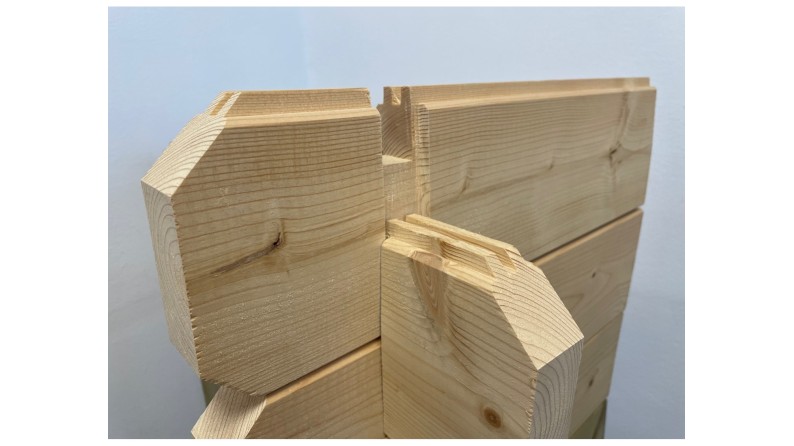 Terraza de jardín 6x3 m - Color natural