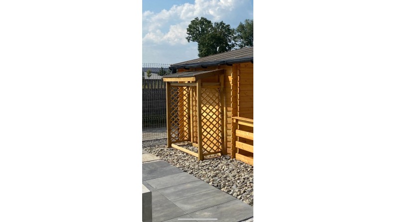 Leñero 1.96 m3 - 1.8x0.64 m - H.1.8 m - Impregnado