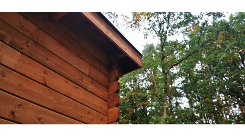 Garaje de madera 24 m2 - 4x6 m - 28 mm - Color: marrón Impregnado