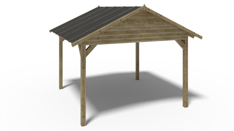 Pérgola de jardín 4.04x4.17 m - Impregnada
