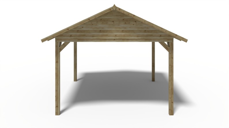 Pérgola de jardín 4.04x4.17 m - Impregnada