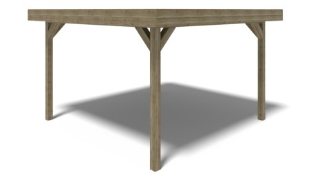 Pérgola de jardín 4.04x4.04 m - Impregnada