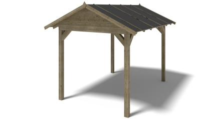 Pérgola de jardín 4.04x3.06 m - Impregnada