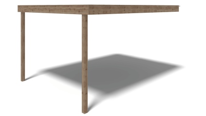 Alero de terraza 4x3 m -Impregnado