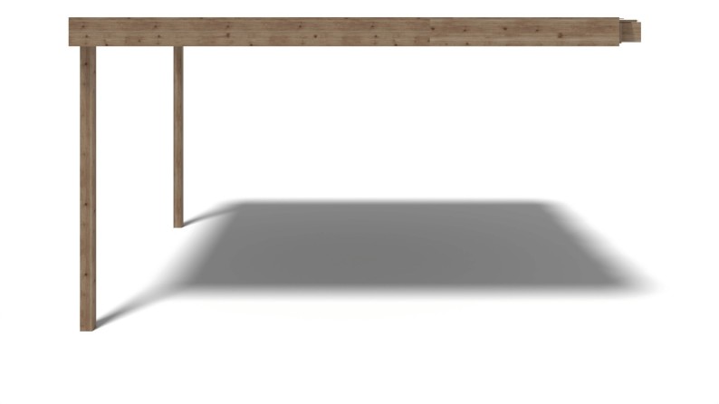 Alero de terraza 4x3 m -Impregnado