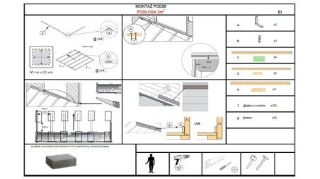Suelo universal para las casetas - 28 mm - paquete 3m2 - sin tratar