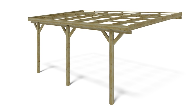 Cochera 3x5.24 m - 15 m2 - apoyado contra 