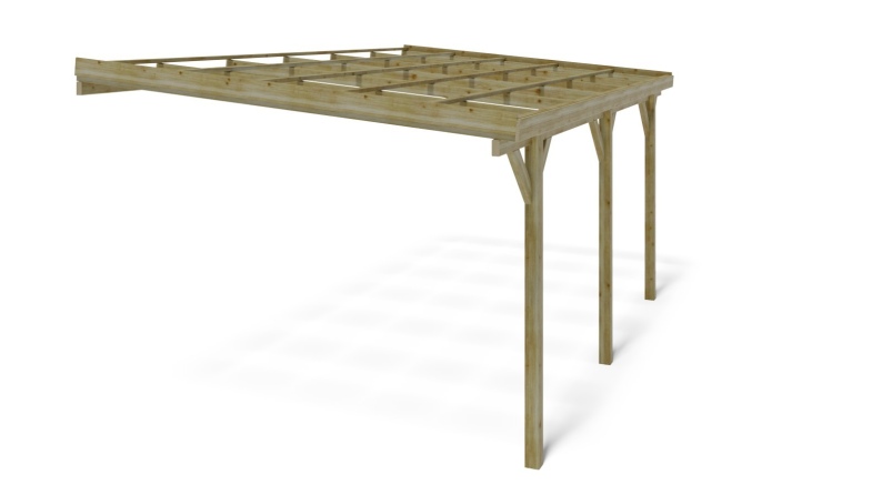 Cochera 3x5.24 m - 15 m2 - apoyado contra 