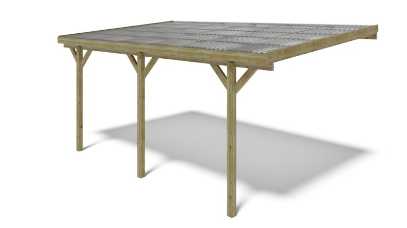 Cochera 3x5.24 m - 15 m2 - cobertura de PVC 