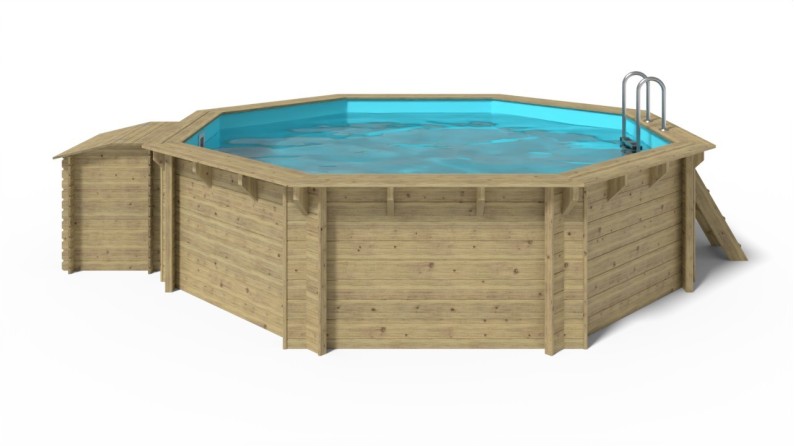 Piscina de madera 4.71x4.72 - H.1.2 m autoportante