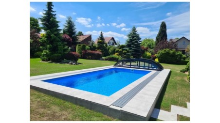 Cobertor de piscina Horizon - 8.61x4.2 m - Policarbonato compacto de 3 mm - Color Antracita RAL7016