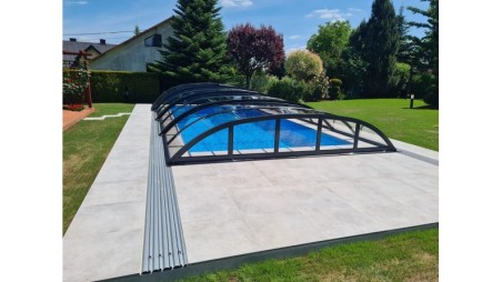 Cobertor de piscina Horizon - 8.61x4.2 m - Policarbonato compacto de 3 mm - Color Antracita RAL7016