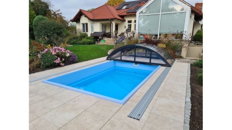 Cobertor de piscina Orbit - 6.47x3.5 m - Policarbonato compacto de 3 mm - Color Antracita RAL7016