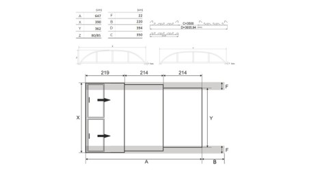 Cobertor de piscina Horizon - 6.47x3.5 m - Policarbonato compacto de 3 mm - Color Gris Ral7037
