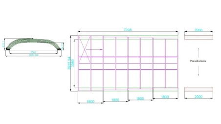 Cubiertas para piscinas Horizon - 7.03x3.36 m - Policarbonato celular de 8 mm - para piscina BAS7307