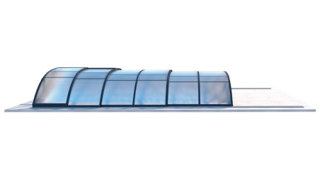 Cobertor Horizon para piscinas 6.20x3 m - BAS87. BAS787 - Policarbonato celular de 8 mm - Color Antracita RAL7016