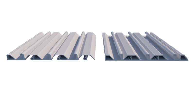 Cobertor Horizon para piscinas 7.20x4.20 m - BAS58. BAS758 - Policarbonato celular de 8 mm - Color Antracita RAL7016