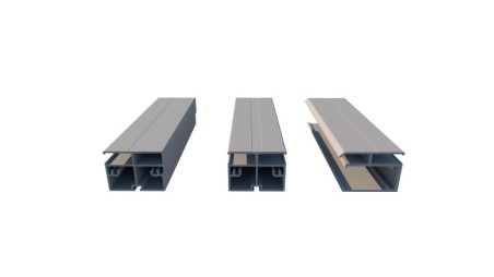 Cobertor Horizon para piscinas 7.20x4.20 m - BAS58. BAS758 - Policarbonato compacto de 3 mm - Color Antracita RAL7016