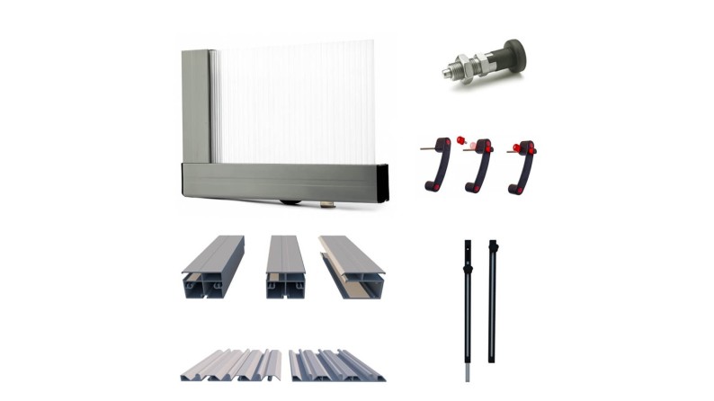 Cobertor Horizon para piscinas 4.10x3 m - BAS85. BAS785 - Policarbonato celular de 8 mm - Color Gris Ral7037