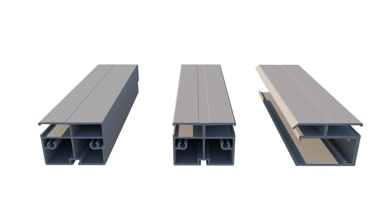 Cobertor Horizon para piscinas 6.20x3 m - BAS87. BAS787 - Policarbonato compacto de 3 mm - Color Gris Ral7037