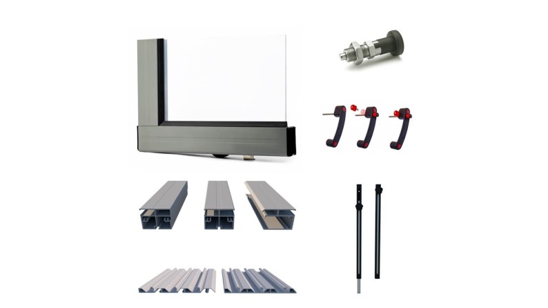 Cobertor Horizon para piscinas 7.20x4.20 m - BAS58. BAS758 - Policarbonato compacto de 3 mm - Color Gris Ral7037