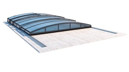 Cobertor Skyline para piscinas 6.20x4.10 m - BAS88. BAS788 - Policarbonato celular de 8 mm - Color Antracita RAL7016