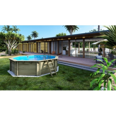 Piscina de madera 4.72x4.72 - H.1.2 m autoportante