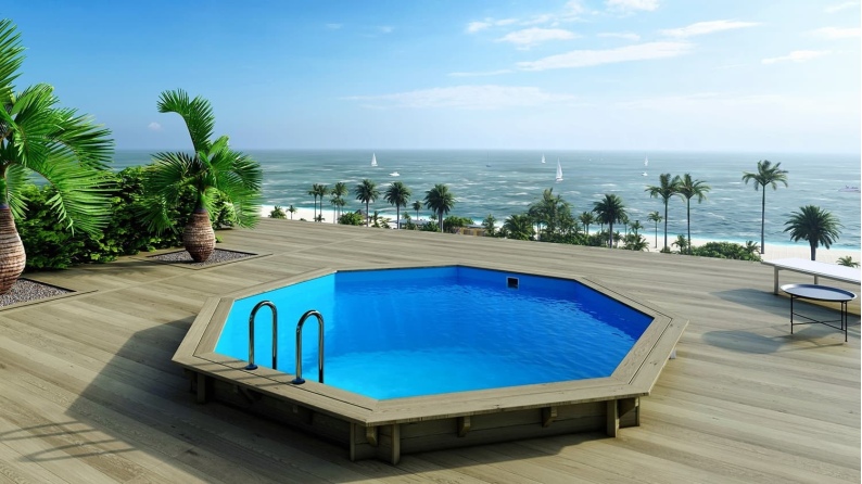 Piscina de madera 4.72x4.72 - H.1.2 m autoportante