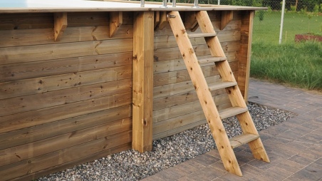 Piscina de madera 4.72x4.72 - H.1.2 m autoportante