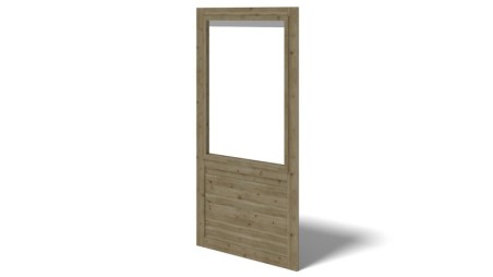 Pérgola de jardín 4.04x4.04 m con paneles - Impregnada