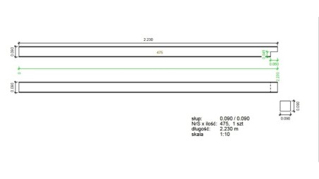 Pérgola de jardín 5x3.06 m con paneles - Impregnada