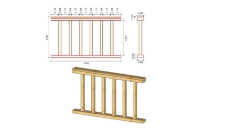 Pérgola de jardín 5x3.06 m con paneles - Impregnada