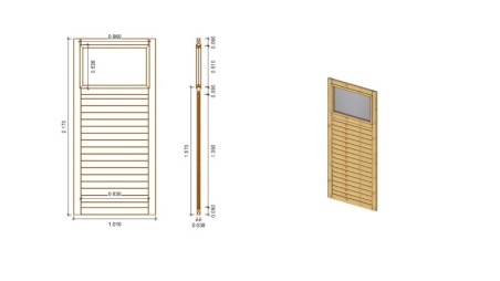 Pérgola de jardín 4.04x3.06 m con paneles - Impregnada
