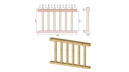 Pérgola de jardín 4.04x3.06 m con paneles - Impregnada