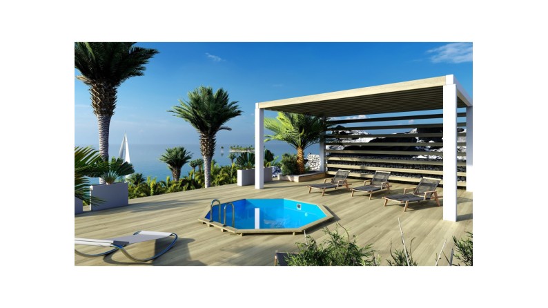 Piscina de madera Coral 3.25x3.25 - H.1.18 m autoportante