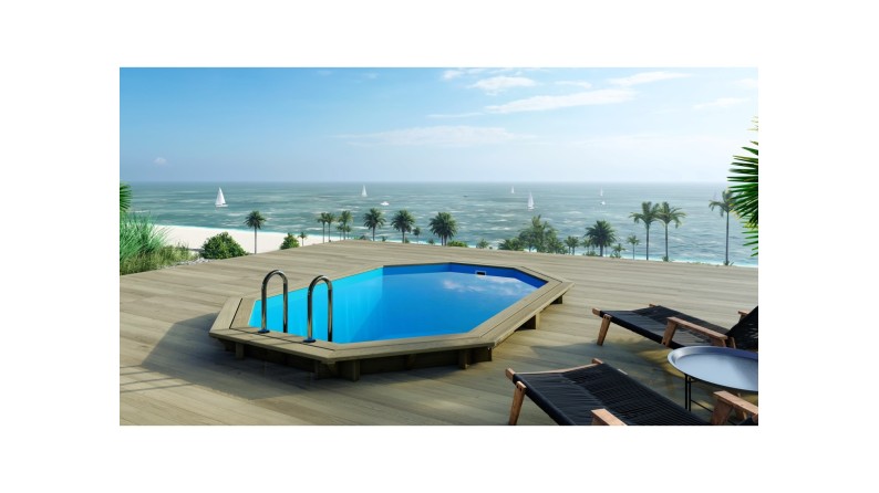 Piscina de madera Nemo 4.3x3 - H.1.31 m vigas a encastrar