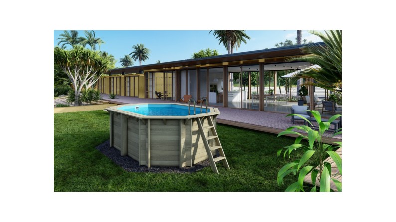 Piscina de madera Nemo 4.3x3 - H.1.31 m vigas a encastrar