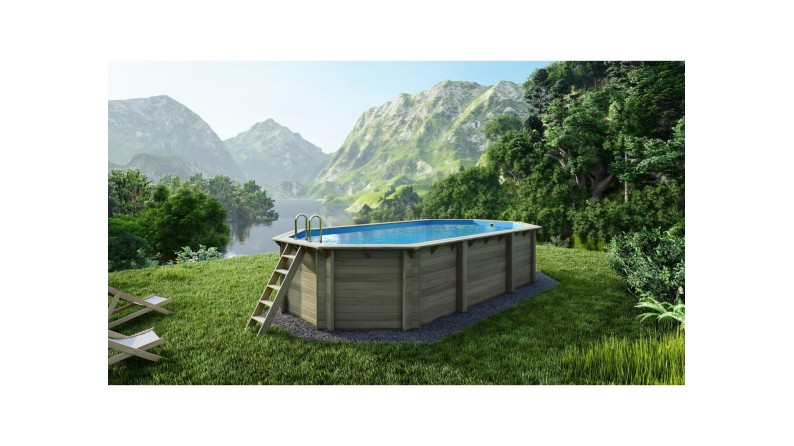 Piscina de madera Nemo 7.3x3.97 - H.1.45 m vigas a encastrar