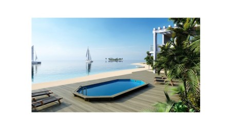 Piscina de madera Nemo 7.3x3.97 - H.1.45 m vigas a encastrar