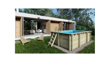 Piscina de madera Aqua 4.65x2.85 - H.1.24 m vigas a encastrar
