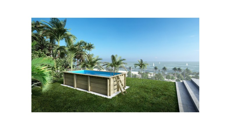Piscina de madera Aqua 6.1x2.85 - H.1.31 m vigas a encastrar