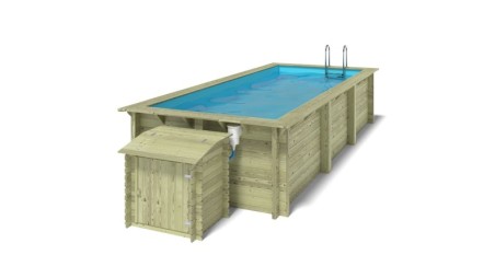 Piscina de madera Aqua 6.1x2.85 - H.1.31 m vigas a encastrar