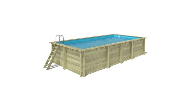 Piscina de madera Aqua 7x3.75 - H.1.45 m vigas a encastrar