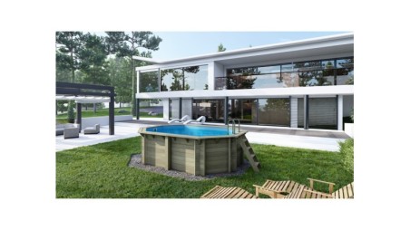 Piscina de madera Nemo 4.3x3 - H.1.18 m vigas a atornillar
